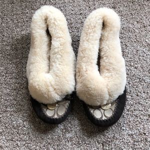 Coach moccasin slippers
